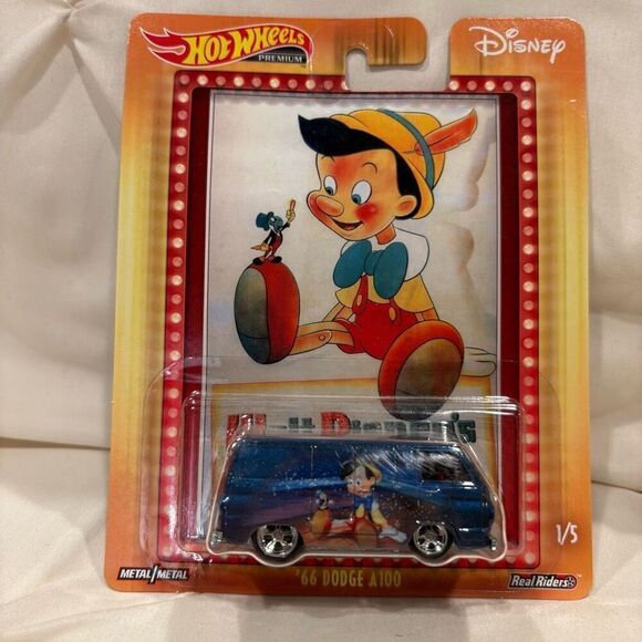 Disney Classic Premium Pinocchio ‘66 DODGE A100 Hot Wheels Die Cast Car NWT - Picture 1 of 7